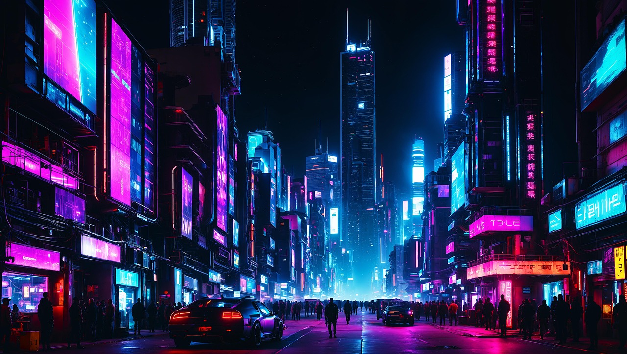 Generated Cyberpunk City Image